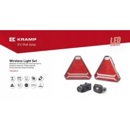 Belaidės LED trikampės lempos 12 24v su magnetu