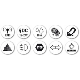 Belaidės LED trikampės lempos 12 24v su magnetu