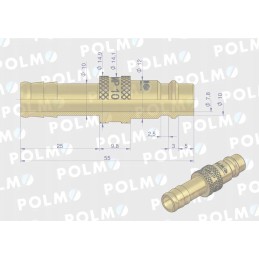 Pneumatinė greitoji jungtis p26 nw7 2 kištukas velenui