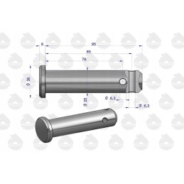 Pakabos tvirtinimo kaištis lpc 360 54660135u