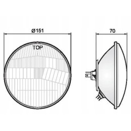 R2 tipo reflektoriaus optinis elementas 155x155 mm