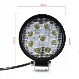 LED darbinė halogeninė lempa 27w, apvali, 60 laipsnių