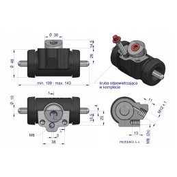 Stabdžių cilindras c 360 50526200 originalus ursus