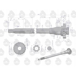 Pavarų dėžės ir ST C 330 varomasis velenas
