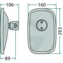 Veidrodis 263mm 65499039 granitas