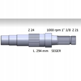 Kardaninis velenas Renault Ares 710 L294 Z21 1000 aps./min Z24