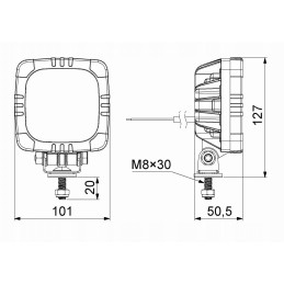 Roca priekinis žibintas, padėtis, kryptis, rankena