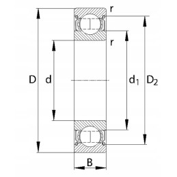 Rutulinis guolis paprastai 30x62x16 mm gopart