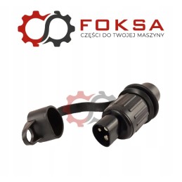 3 kontaktų plastikinis elektros kištukas