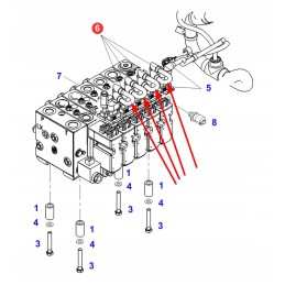 H260900040320 hidraulinio bloko valdymo kabelis