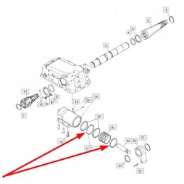 71812147 kėlimo cilindro sandarinimo žiedai
