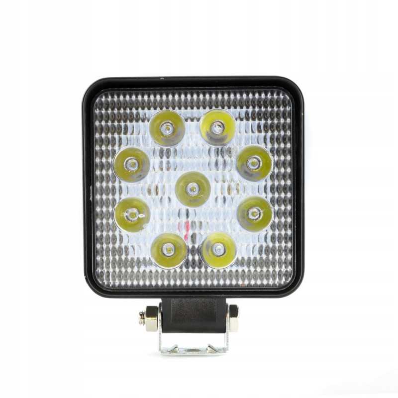 LED halogeninė darbo lempa 27w kvadratas 30 laipsnių