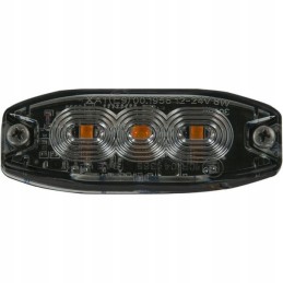 La20073 gintaro spalvos įspėjamoji lemputė 3 šviesos diodai