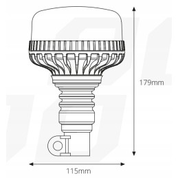 Mirksi įspėjamoji lemputė gaidys led e9 12 24v