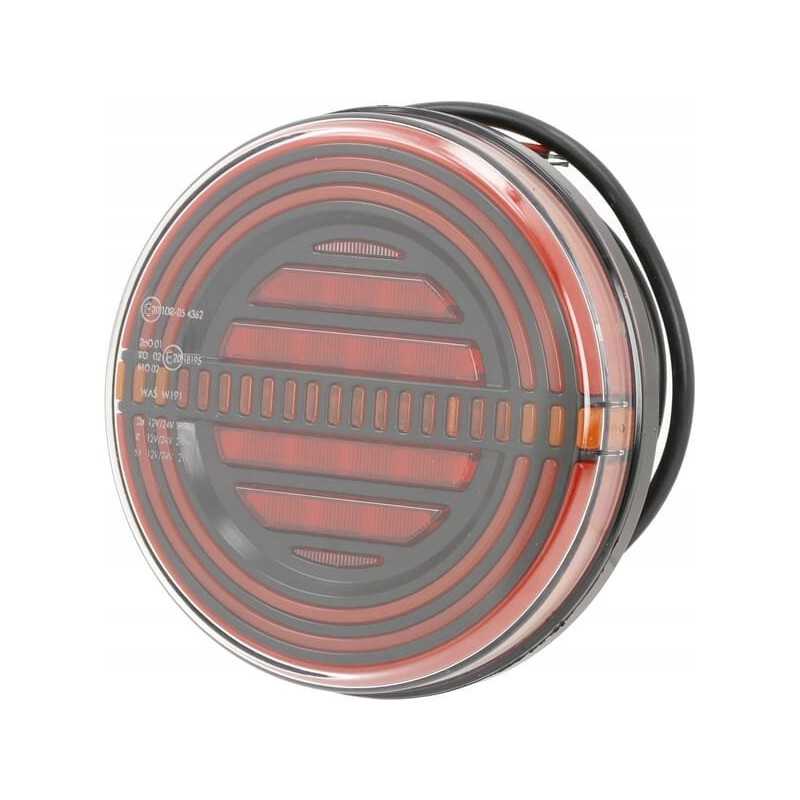 Apvalus LED galinis žibintas, 12 24v, fi 142mm