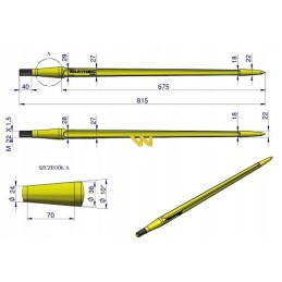 Tiesus krautuvas l 810mm Warynski round