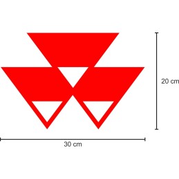 Lipdukai massey ferguson lipdukas 2 vnt. 30 cm