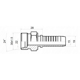 Tikslinis kalimas dn19 1 2sn m30x1 5 x10 hidrolideris