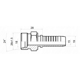 Tikslinis kalimas dn19 1 2sn m26x1 5 x10 hidrolideris