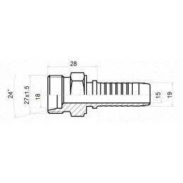 Tikslinis kalimas dn19 1 2sn m27x1 5 x10 hidrolideris