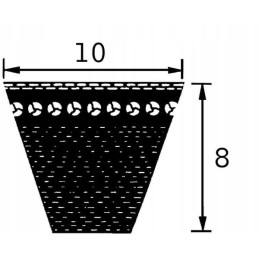 Dantytas trapecinis diržas AVX 10 1140 mm