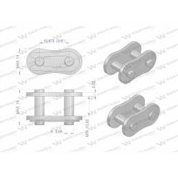 Grandininė spyna 520 1 r1 5 8 10 vnt motogeneric
