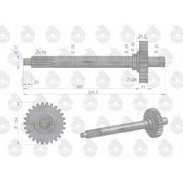 Movos velenas 1 pakopa su 26 storio freza 4514 mf4