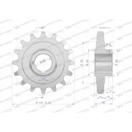 Grandininis ratas su 16 1 fi 40 Waryn barstytuvu