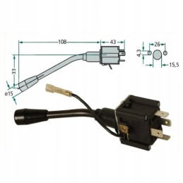Posūkio signalo jungiklio korpusas deutz steyr 107133