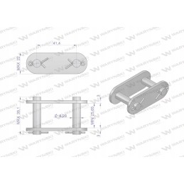 Grandininė spyna ca550vd 5 vnt motogeneric