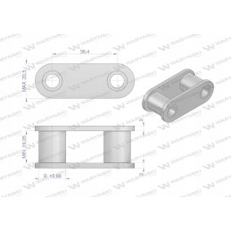 Grandinės jungtis 38 4vb 5 vnt motogeneric