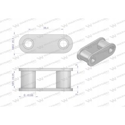 Grandinės jungtis 38 4vb 5 vnt motogeneric