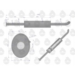 Tiesus duslintuvas ilgas 1550mm 8kg c 385 originalus