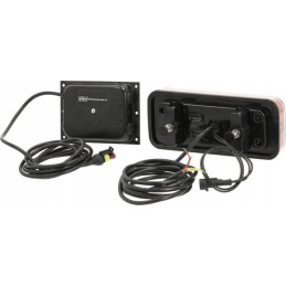 LED galinis žibintas, stačiakampis, 12v, integruotas