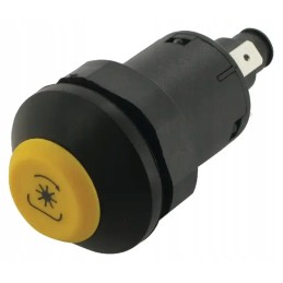 Kardaninio veleno mygtuko jungiklis, apvalus, geltonas