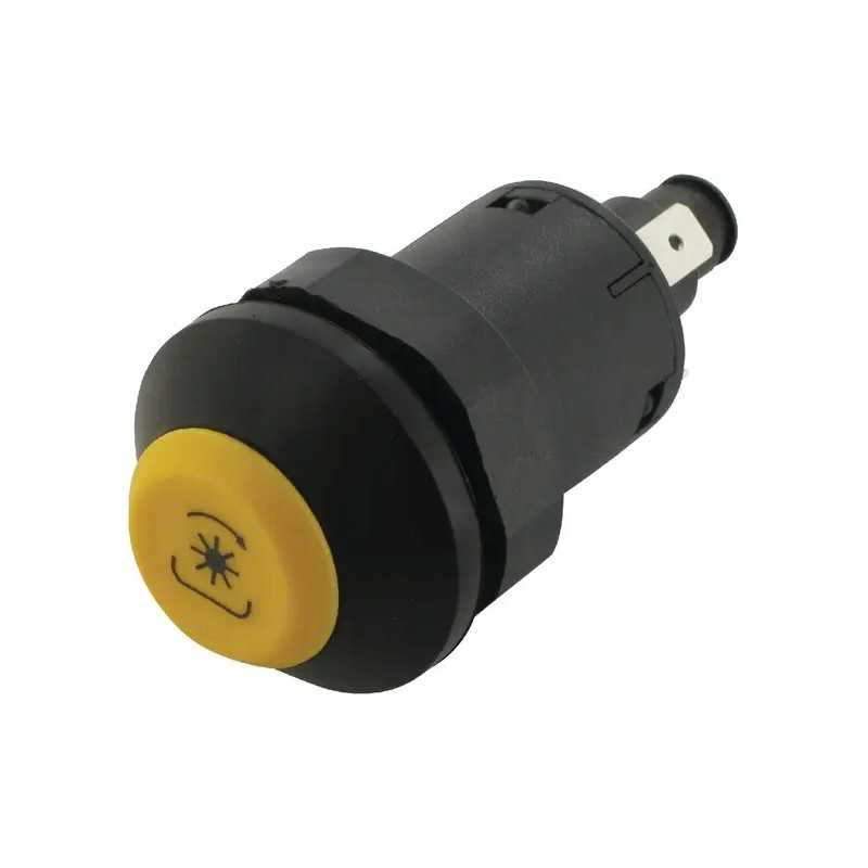 Kardaninio veleno mygtuko jungiklis, apvalus, geltonas