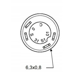 Kardaninio veleno mygtuko jungiklis, apvalus, geltonas