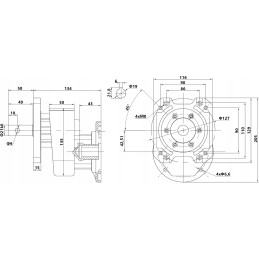 Elektrinio variklio pavarų dėžė konvejeriui