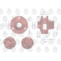 Palydovinio krepšelio galinė ašis 3612128m1 mf3 mf4 originalus