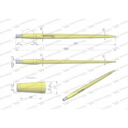 Sunkus universalus tiesus krautuvas l 780 mm