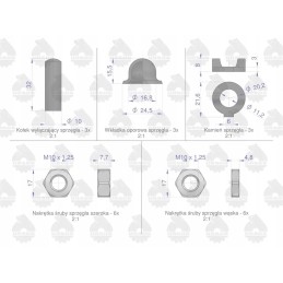 Sankabos remonto komplektas c 330 360 50511180 originalus ursus