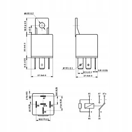Universali relė rl 40 12v 30a