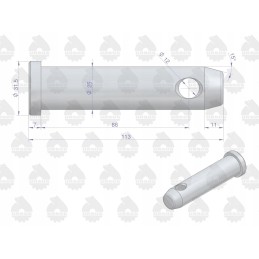 Originalus mf apatinio prikabinimo kablio atraminis kaištis