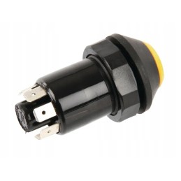 Kardaninio veleno mygtuko jungiklis, apvalus, geltonas