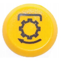 Kardaninio veleno mygtuko jungiklis, apvalus, geltonas