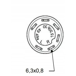 Kardaninio veleno mygtuko jungiklis, apvalus, geltonas