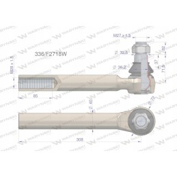 Vairo jungtis JCB 336 F2718 Warynski