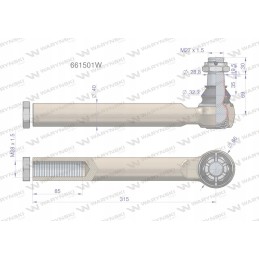 Manitou 661501 vairo jungtis