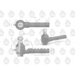 Rutulinė jungtis ir įdėklas su veržle C 360 Ursus