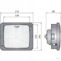 Stačiakampis halogeninis žibintas 12 24v